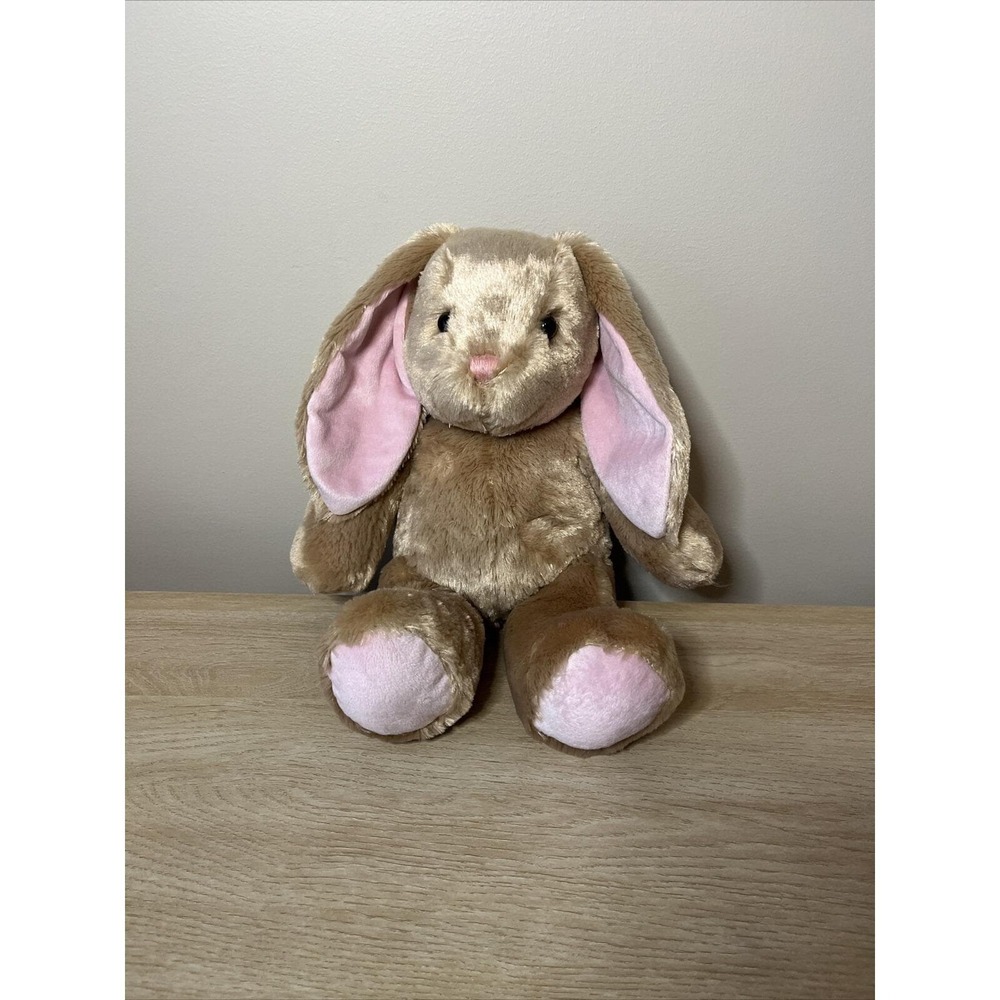 VTG 2002 Build-a-Bear Brown Tan Sitting Fluffy Bunny Rabbit Stuffed Plush BAB